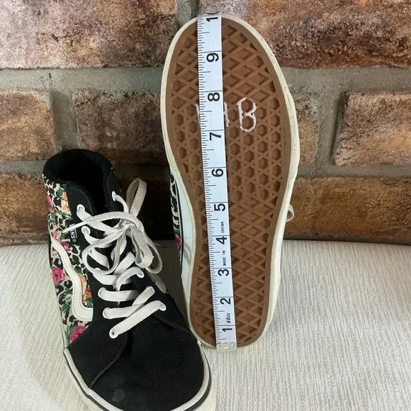 VANS-OFF-THE-WALL Youth Floral Hi-Top Shoes - Picture 12 of 14